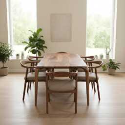 Walnut Table, Living Room Tables, Modern Dining Wooden Kitchen Furniture - thumbnail 1