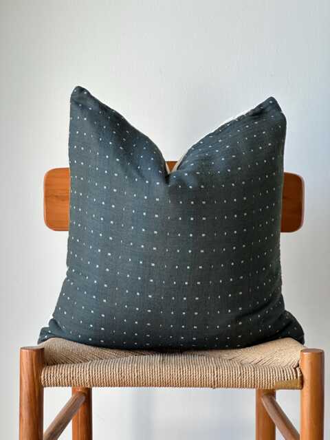 Indigo Green Neutral Natural Color & Fiber Pillow Cover - image 1
