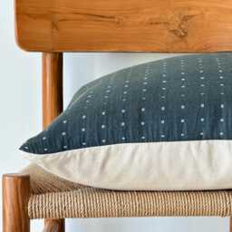 Indigo Green Neutral Natural Color & Fiber Pillow Cover - thumbnail 3