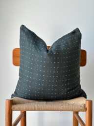 Indigo Green Neutral Natural Color & Fiber Pillow Cover - thumbnail 1