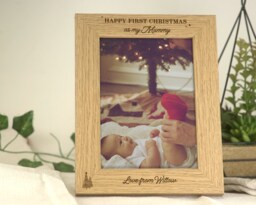 First Christmas As My Mummy - Photo Frame Gift For Mum Mama Engraved Custom For 7x5 Or 6x4 Picture