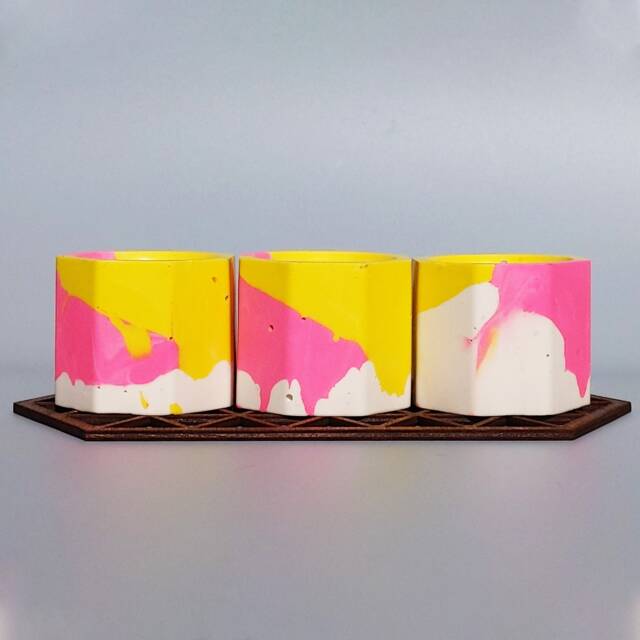 Set Of 3 Candle Holders/Pots Egg Cups - Tea Lights Included - image 1