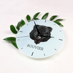 A Clock With A Bouvier Dog. New Collection The Geometric Dog - thumbnail 2