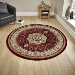 Red Beige Classic Traditional Vintage Thick Living Room Carpet Runners Floral Persian Style Rugs - thumbnail 4