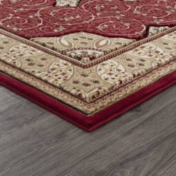 Red Beige Classic Traditional Vintage Thick Living Room Carpet Runners Floral Persian Style Rugs - thumbnail 2