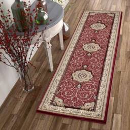 Red Beige Classic Traditional Vintage Thick Living Room Carpet Runners Floral Persian Style Rugs - thumbnail 3