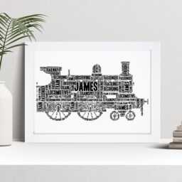 Personalised Steam Train Word Art Print - Custom Travel Gift - thumbnail 1