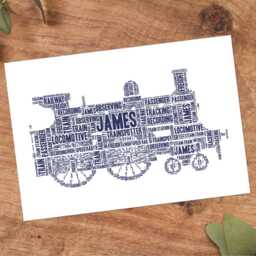 Personalised Steam Train Word Art Print - Custom Travel Gift - thumbnail 3