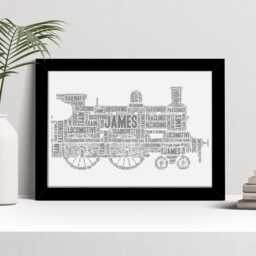 Personalised Steam Train Word Art Print - Custom Travel Gift - thumbnail 2