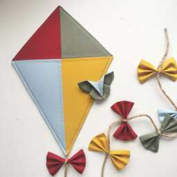 Custom Coloured Wall Kite Nursery Decor, Handmade Cotton Fabric Hanging For Kids Playroom - thumbnail 2