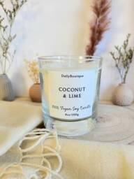 Coconut Lime Candle Vegan Soy Wax Cruelty Free Birthday Gift Christmas 8Oz Scented