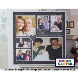 Memorial Picture Photo Collage Framed Canvas Print Dad Mum Son Daughter Grandad Nana Wife Husband With Sympathy Christmas Gift - thumbnail 2