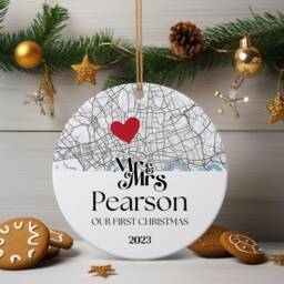 Personalized Engaged Location Ornament - Unique Gift For Newlyweds, Our First Christmas & Anniversary Keepsake Him, Announcement - thumbnail 4