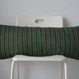 Lumbar Pillow Cover Indian Block Print, Natural Dyed Batik - thumbnail 2
