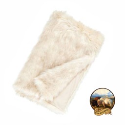 Plush Faux Fur Throw Blanket, Shag Sheepskin, White Minky Lining, Accents Usa - thumbnail 2