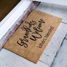 Grandkids Welcome Others Tolerated - Funny Custom Doormat Family Mat Porch Decor Grandparent Gift Ideas - thumbnail 2