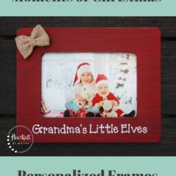 Personalized Grandma Christmas Picture Frame, Hand-Painted 4x6 Gift - thumbnail 4