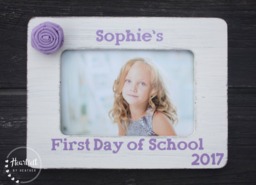 Personalized First Day Of School Picture Frame - Hand-Painted 4x6 Keepsake - thumbnail 1