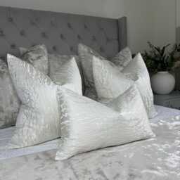 "Ivory Hamlet Cushion Cover, Luxury Marble Throw Pillow Cover 12"" X 20" - thumbnail 2