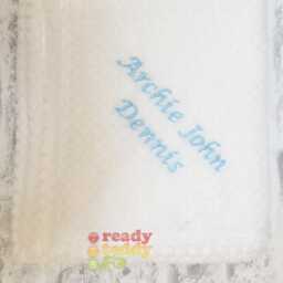 Personalised Newborn Baby Blankets/Wrap - Waffle Fabric 6 Colours Any Name Text Embroidered. Gift - thumbnail 4