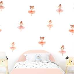 Watercolor Ballerina Wall Stickers Ballet Nursery Decor - thumbnail 2