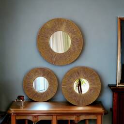 Jute Mirrors Set, Wall Hanging, Christmas, Nursery Decor, Housewarming Gift, Entryway, Boho Style, Home Decoration, Christmas Gift - thumbnail 2