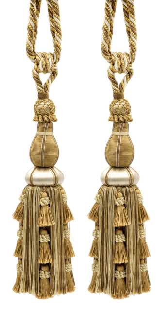 "D??copro Large Elegant Curtain & Drapery Tassel Tieback, Length 12"" - 30.5cm, Spread 30" - image 1