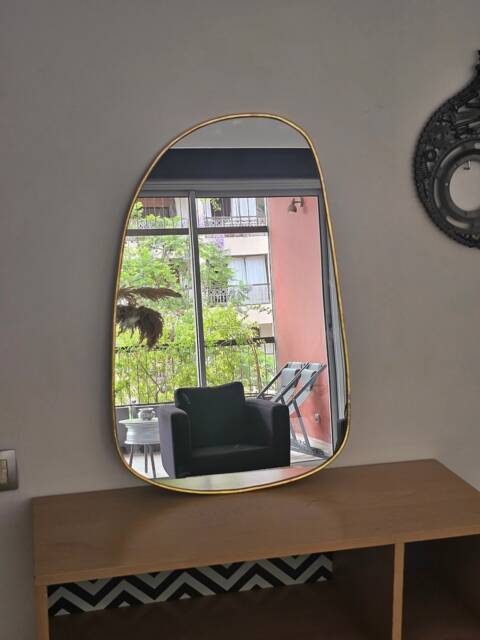 Moroccan Handmade Brass Wall Mirror - image 1