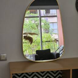 Moroccan Handmade Brass Wall Mirror - thumbnail 2