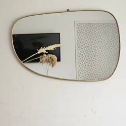 Moroccan Handmade Brass Wall Mirror - thumbnail 3