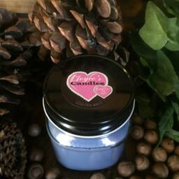 Waterfall Mist, Hand Made, Poured, All Natural, 100% Soy Candle in 8 Oz. Mason Canning Jar With Black Rustic Lid - thumbnail 2
