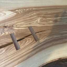 Handcrafted Live Edge Olive Ash Coffee Table With Hairpin Legs - thumbnail 3