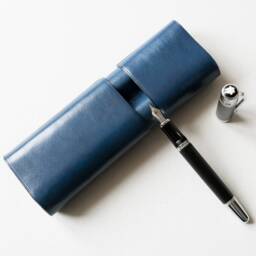 Pen Case For Montblanc Fountain Pen, Leather 2 Pen Case, Fountain Holder, Luxury Sleeve Gift Lawyer, Leather Pouch Double - thumbnail 2