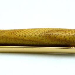 Slimline Style Twist Pen/Stylus With Gold Plated Hardware & Made Canary Wood - thumbnail 2