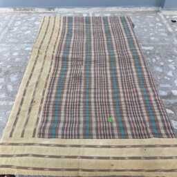 Handmade Cotton Kantha Quilt Patchwork Block Print Reversible Decorative Throw - thumbnail 4