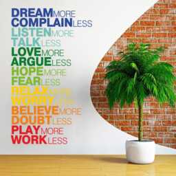 Dream More Wall Decal - Motivational Art Inspiring Lettering For Home Decor - thumbnail 2