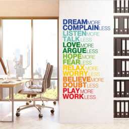 Dream More Wall Decal - Motivational Art Inspiring Lettering For Home Decor