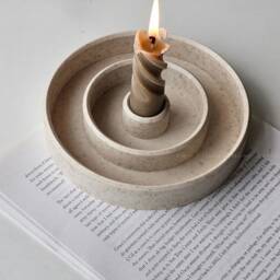 Round Candlestick Holder Palo Santo Handmade Taper Dinner Candles Chandelier - thumbnail 4