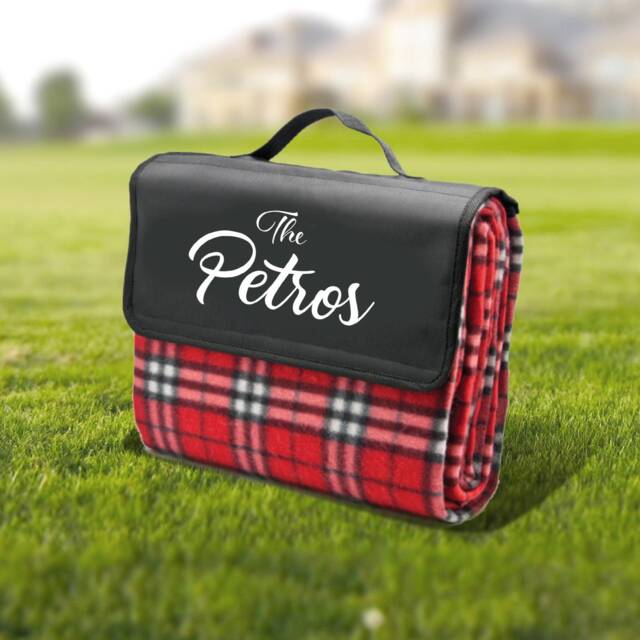 Personalized Picnic Blanket - Outdoor Travel with Under Waterproof Mat Foldable Red Beach - image 1