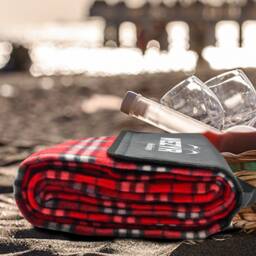 Personalized Picnic Blanket - Outdoor Travel with Under Waterproof Mat Foldable Red Beach - thumbnail 3