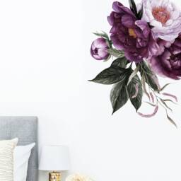 Rich Plum Floral - Wall Sticker Flowers Decals Decor - thumbnail 1