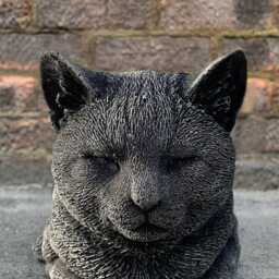Garden Cat Figurine Concrete Kitten Sculpture Outdoor Kitty Statue Memorial Ornament Stone Pet Decoration Kitten Lover Gift Yard Art - thumbnail 3