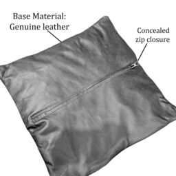 Genuine Cowhide & Leather Bean Bag Cube Custom All Grey - thumbnail 4