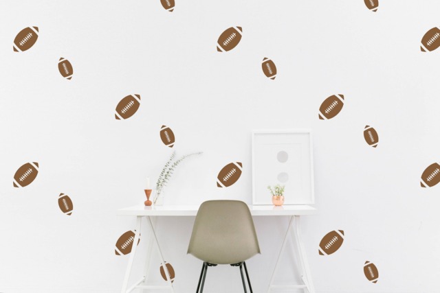 American Football Wall Decal Pattern Nfl Ball Sport Kids Room Wall Sticker Bedroom Living Wallpaper Vinyl Decals Home Decor Stickers - image 1