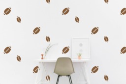 American Football Wall Decal Pattern Nfl Ball Sport Kids Room Wall Sticker Bedroom Living Wallpaper Vinyl Decals Home Decor Stickers - thumbnail 1