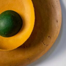 Wall Sconce Organic Lamp From Paper Mache - Italian Siena - thumbnail 4