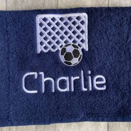 Embroidered Football Towel, Personalized Name Gift - thumbnail 2
