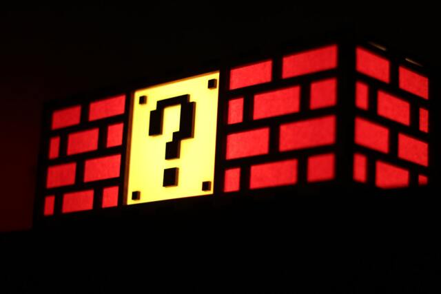 Colorful Mario Question Mark Block Lamp - Nintendo Roots - image 1