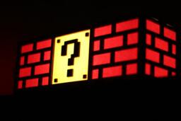 Colorful Mario Question Mark Block Lamp - Nintendo Roots - thumbnail 1