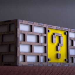 Colorful Mario Question Mark Block Lamp - Nintendo Roots - thumbnail 2